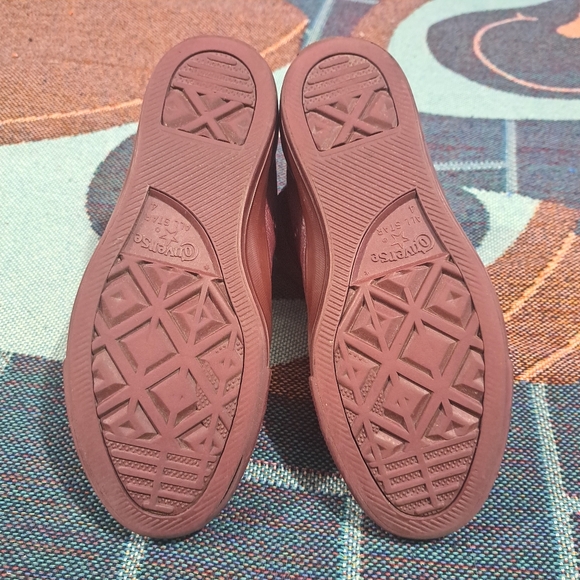 🌈CONVERSE RED LEATHER SHOES-6 - Picture 6 of 9